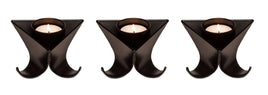 Small Decorative Black Metal Tea Light Candle Holders in Set of 3 Home & Garden Kings Warehouse 