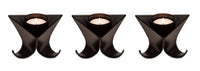 Small Decorative Black Metal Tea Light Candle Holders in Set of 3 Kings Warehouse 