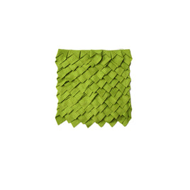 Small Designed Square Cushion Cover 30 x 30 cm Leaf Green Pleats Home & Garden Kings Warehouse 