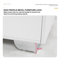 Smart Bedside Tables Side 3 Drawers Wireless Charging Nightstand LED Light USB Left Hand Connection Furniture Kings Warehouse 