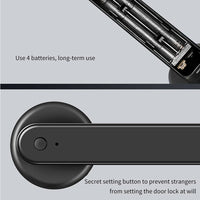 Smart Fingerprint Door Lock Electronic Handle Digital Password Bluetooth Key APP Kings Warehouse 