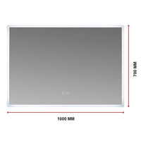 Smart Mirror Bathroom Vanity LED Lighted Wall Mirror 1000x700mm Health & Beauty Kings Warehouse 
