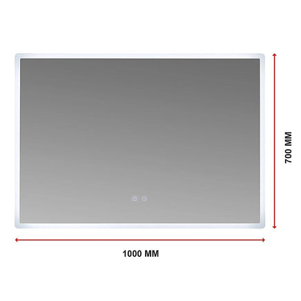 Smart Mirror Bathroom Vanity LED Lighted Wall Mirror 1000x700mm Health & Beauty Kings Warehouse 