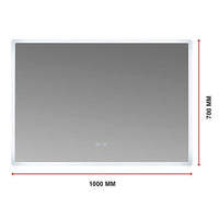 Smart Mirror Bathroom Vanity LED Lighted Wall Mirror 1000x700mm Health & Beauty Kings Warehouse 