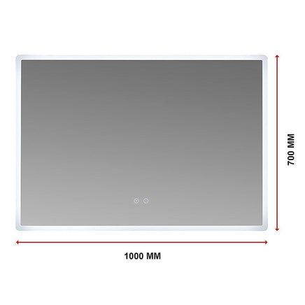 Smart Mirror Bathroom Vanity LED Lighted Wall Mirror 1000x700mm Health & Beauty Kings Warehouse 