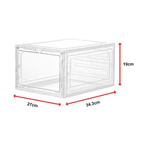 Sneaker Display Case Shoe Storage Organizer Box Stackable Plastic Clear Magnetic Furniture Kings Warehouse 