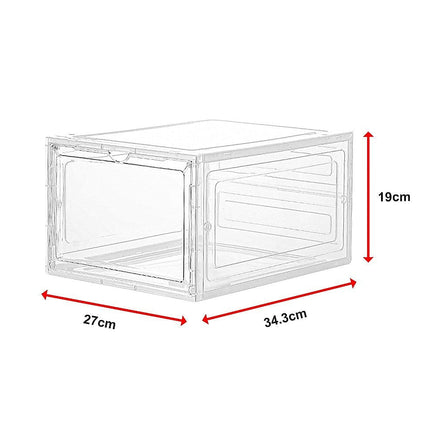 Sneaker Display Case Shoe Storage Organizer Box Stackable Plastic Clear Magnetic Furniture Kings Warehouse 