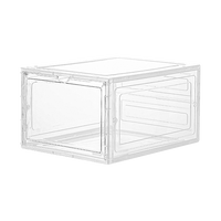 Sneaker Display Case Shoe Storage Organizer Box Stackable Plastic Clear Magnetic Furniture Kings Warehouse 
