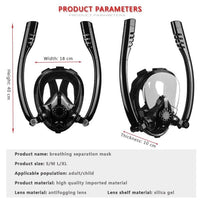 Snorkel Mask Full Face Diving Mask Snorkel Swim Goggles 180° View Anti Fog Large Outdoor Kings Warehouse 