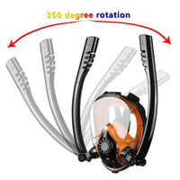 Snorkel Mask Full Face Diving Mask Snorkel Swim Goggles 180° View Anti Fog Large Outdoor Kings Warehouse 