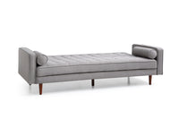 Sofa Bed 3 Seater Button Tufted Lounge Set for Living Room Couch in Fabric Grey Colour Furniture Kings Warehouse 