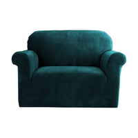 Sofa Cover Couch Covers 1 Seater Velvet Agate Green End of Year Clearance Sale Kings Warehouse 