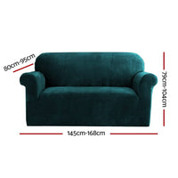 Sofa Cover Couch Covers 2 Seater Velvet Agate Green Furniture Kings Warehouse 