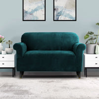 Sofa Cover Couch Covers 2 Seater Velvet Agate Green Furniture Kings Warehouse 