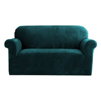 Sofa Cover Couch Covers 2 Seater Velvet Agate Green Mid Season Sale Kings Warehouse 