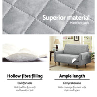 Sofa Cover Couch Covers 3 Seater Quilted Grey Furniture Kings Warehouse 