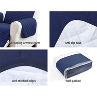 Sofa Cover Couch Covers 3 Seater Quilted Navy Furniture Kings Warehouse 