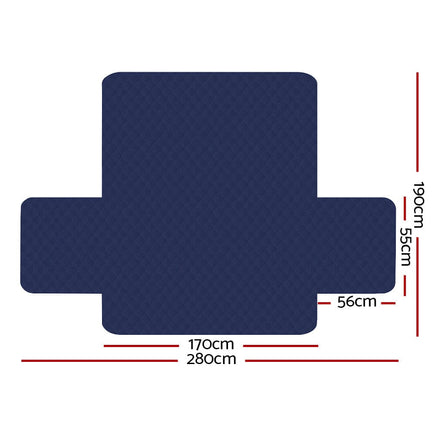 Sofa Cover Couch Covers 3 Seater Quilted Navy Furniture Kings Warehouse 