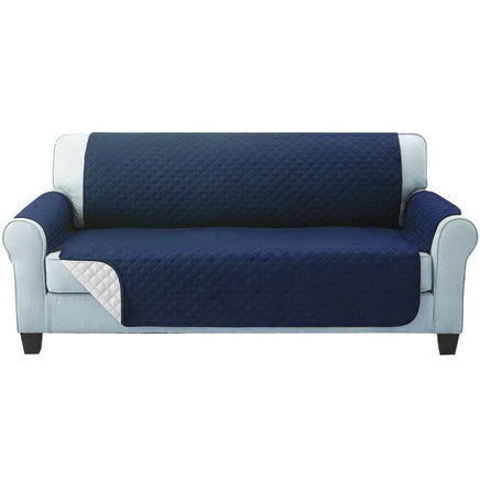 Sofa Cover Couch Covers 3 Seater Quilted Navy Furniture Kings Warehouse 