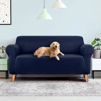 Sofa Cover Couch Covers 3 Seater Stretch Navy Furniture Kings Warehouse 