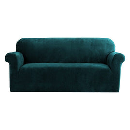 Sofa Cover Couch Covers 3 Seater Velvet Agate Green Furniture Kings Warehouse 