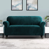 Sofa Cover Couch Covers 3 Seater Velvet Agate Green Furniture Kings Warehouse 