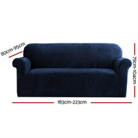Sofa Cover Couch Covers 3 Seater Velvet Sapphire End of Year Clearance Sale Kings Warehouse 