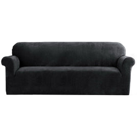 Sofa Cover Couch Covers 4 Seater Velvet Black Furniture Kings Warehouse 