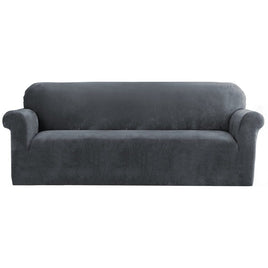 Sofa Cover Couch Covers 4 Seater Velvet Grey Furniture Kings Warehouse 