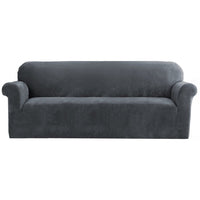 Sofa Cover Couch Covers 4 Seater Velvet Grey Mid Season Sale Kings Warehouse 
