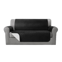 Sofa Cover Quilted Couch Covers 100% Water Resistant 3 Seater Black Furniture Frenzy Kings Warehouse 