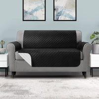 Sofa Cover Quilted Couch Covers 100% Water Resistant 3 Seater Black Furniture Frenzy Kings Warehouse 