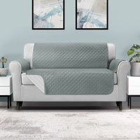 Sofa Cover Quilted Couch Covers 100% Water Resistant 3 Seater Grey Furniture Frenzy Kings Warehouse 