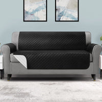 Sofa Cover Quilted Couch Covers 100% Water Resistant 4 Seater Black Furniture Frenzy Kings Warehouse 