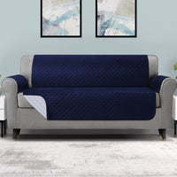 Sofa Cover Quilted Couch Covers 100% Water Resistant 4 Seater Navy Furniture Frenzy Kings Warehouse 