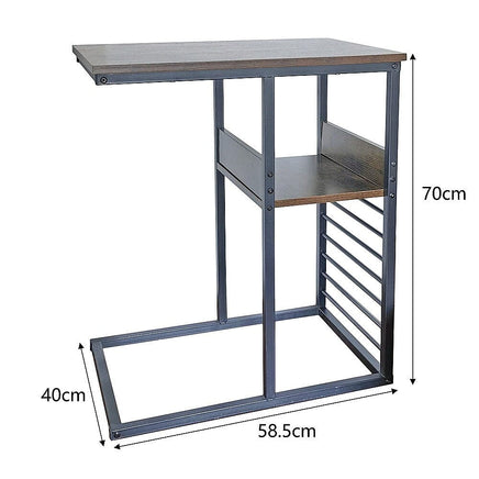 Sofa Side End Table Wooden Shelf Couch Living Nightstand Furniture Kings Warehouse 