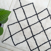 Soft Cotton Bath Rug Tufted Jacquard Design EOFY Kings Warehouse 