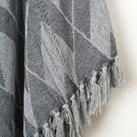 Soft Cotton Handloom Bed & Sofa Throw Blanket Plaid Pattern Grey EOFY Kings Warehouse 