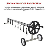 Solar Adjustable Swimming Pool Blanket Cover Roller with Wheels Kings Warehouse 