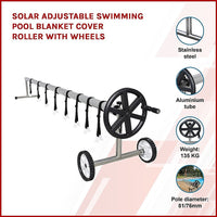 Solar Adjustable Swimming Pool Blanket Cover Roller with Wheels Kings Warehouse 