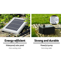 Solar Fountain Water Fountain Feature Cascading Fountain LED Lights 76CM Grey Home & Garden Kings Warehouse 