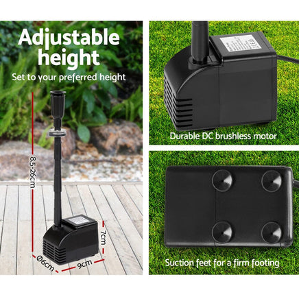 Solar Pond Pump Submersible Water Fountain Kit 6.6FT Home & Garden Kings Warehouse 