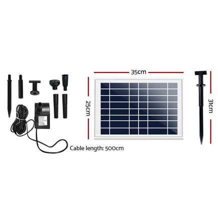 Solar Pond Pump Submersible Water Fountain Kit 6.6FT Home & Garden Kings Warehouse 