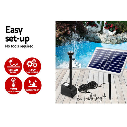 Solar Pond Pump Submersible Water Fountain Kit 6.6FT Home & Garden Kings Warehouse 