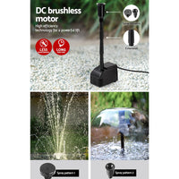 Solar Pond Pump Submersible Water Fountain Kit with 2 Panels 7.2FT Home & Garden Kings Warehouse 