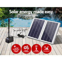 Solar Pond Pump Submersible Water Fountain Kit with 2 Panels 7.2FT Home & Garden Kings Warehouse 