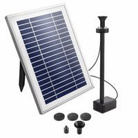 Solar Pond Pump Submersible Water Fountain with Battery Kit LED Lights 4.3FT Home & Garden Kings Warehouse 