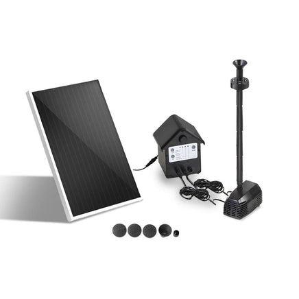 Solar Pond Pump Submersible Water Fountain with Battery Kit LED Lights 4FT Home & Garden Kings Warehouse 