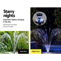 Solar Pond Pump Submersible Water Fountain with Battery Kit LED Lights 4FT Home & Garden Kings Warehouse 