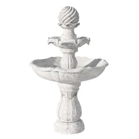 Solar Water Feature 3-Tier Fountain with Pump Kit Bird Bath 93CM Ivory Home & Garden Kings Warehouse 